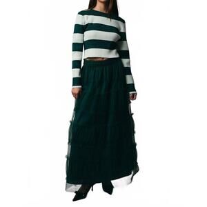 NEW SUNDAY EDITION molly striped sweater in green stripe